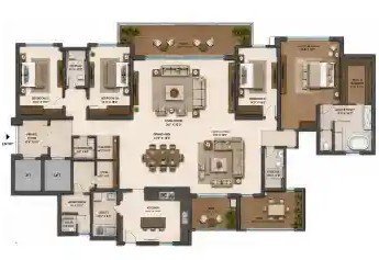 Bandra bay — 3 BHK floor plan